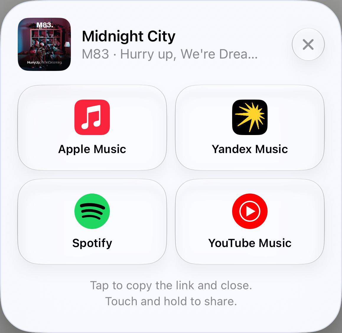 MFE Convert Link: Midnight City by M83, Spotify, Apple Music, YouTube Music and Yandex Music